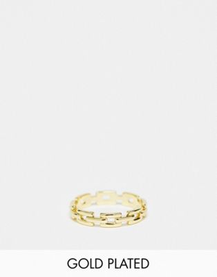 Shashi gold plated chain ring