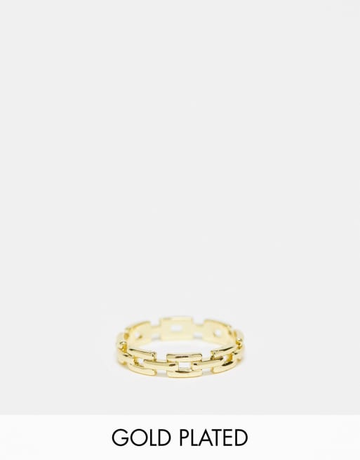 Shashi gold plated chain ring