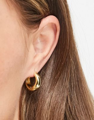Shashi gold plated chunky mini hoop earrings