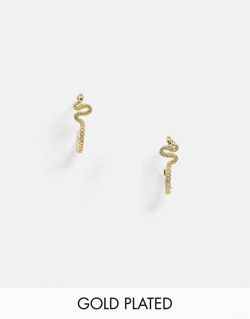 Shashi Snake Huggie Earrings