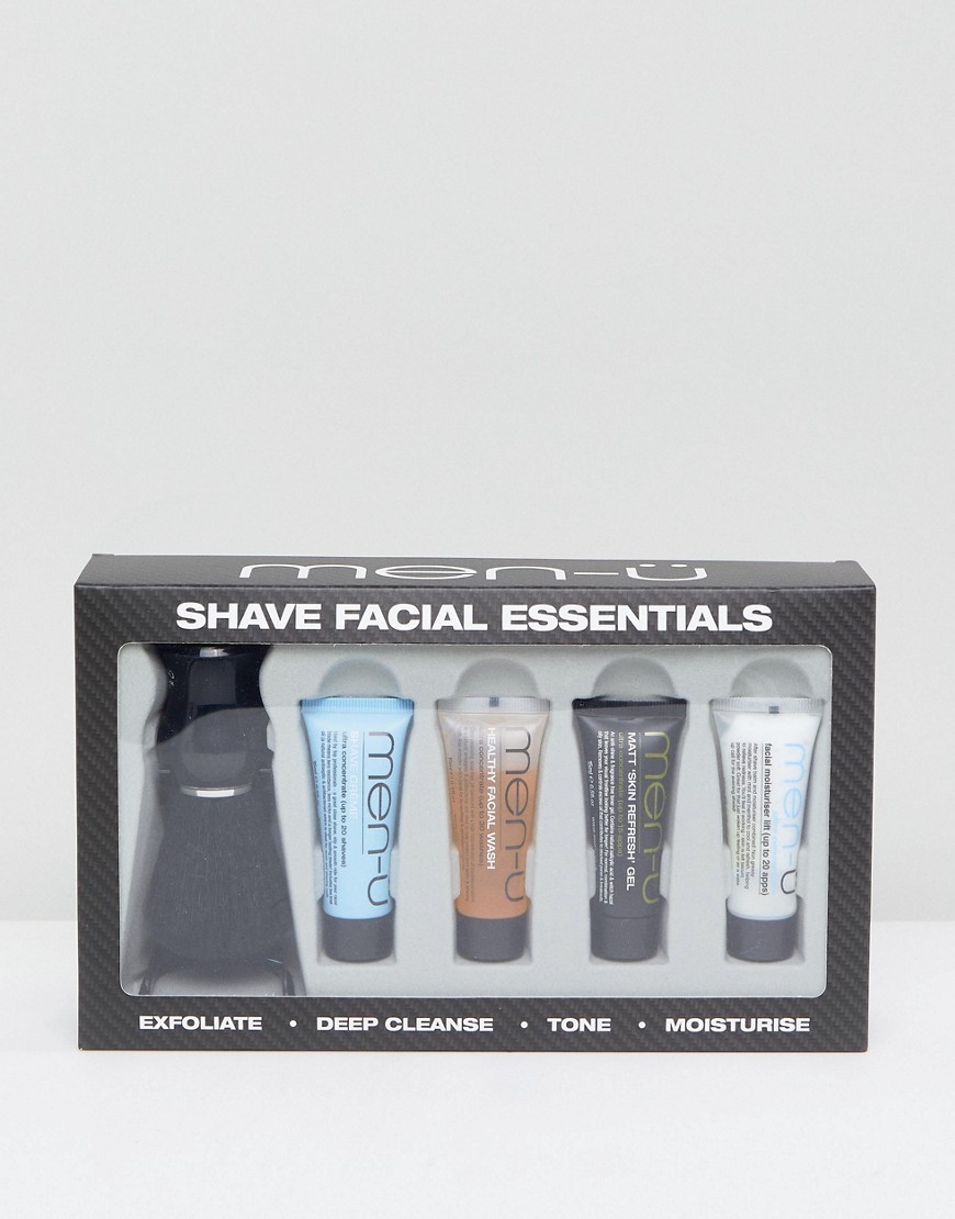 Shave Facial Essentials med barberbørste fra men-u-Ingen farve