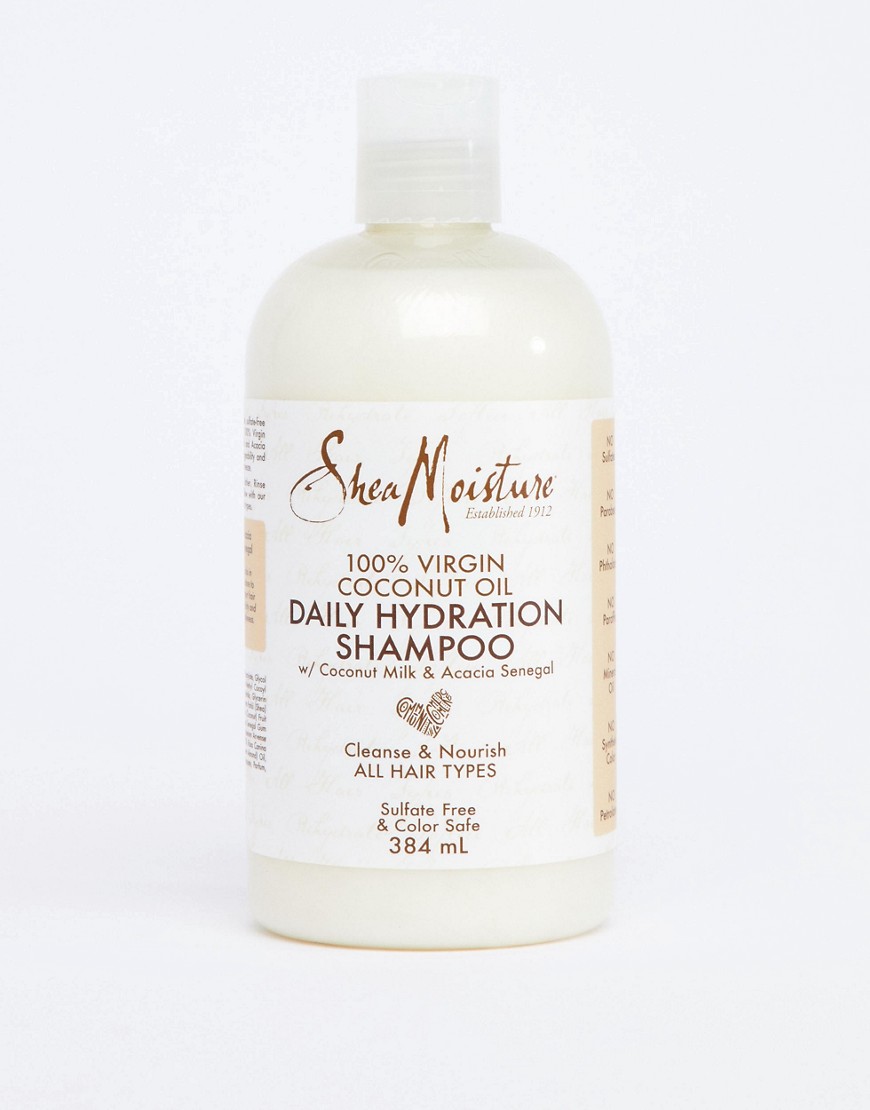 Shea Moisture - 100% Virgin coconut oil daily hydration shampoo 384 ml-Zonder kleur