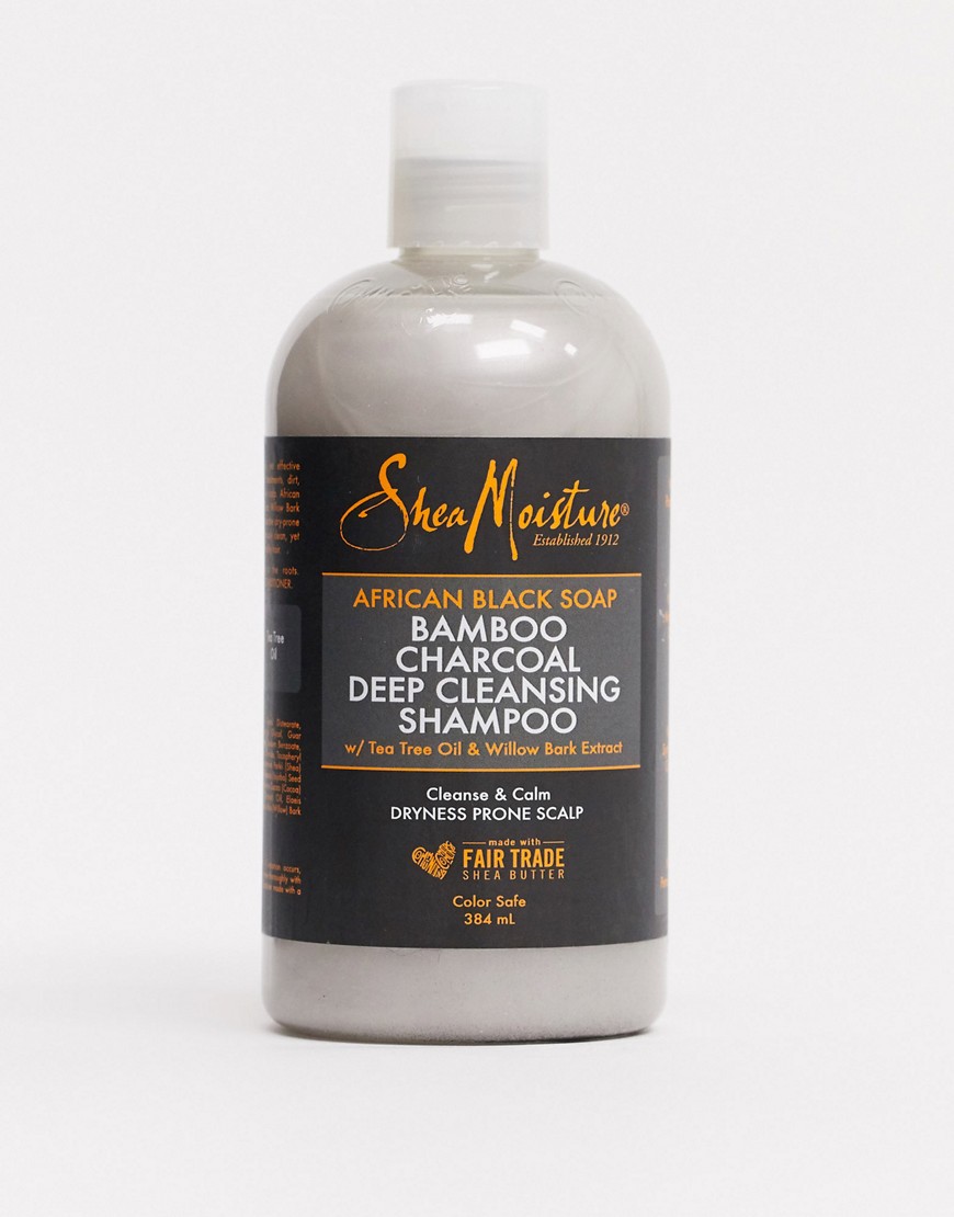 Shea Moisture African Black Soap Bamboo Charcoal Shampoo 384ml-No Colour
