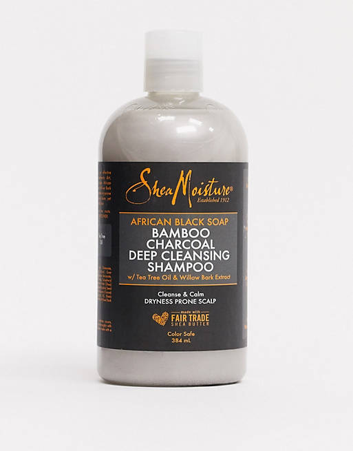 Shea Moisture African Black Soap Bamboo Charcoal Shampoo 384ml