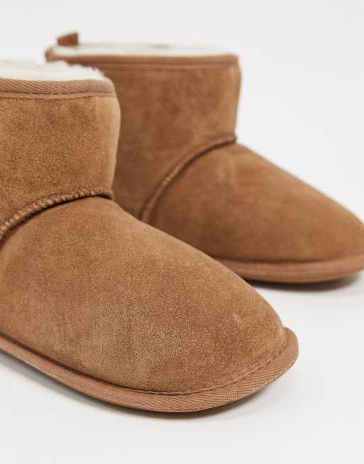 Sheepskin by Totes Boot Slippers in chestnut-brown - ASOS Outlet