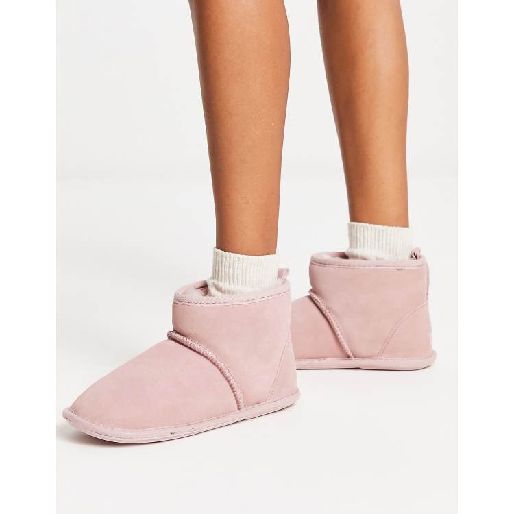 Women's Becca Slippers - Sheepskin Lining in Pink