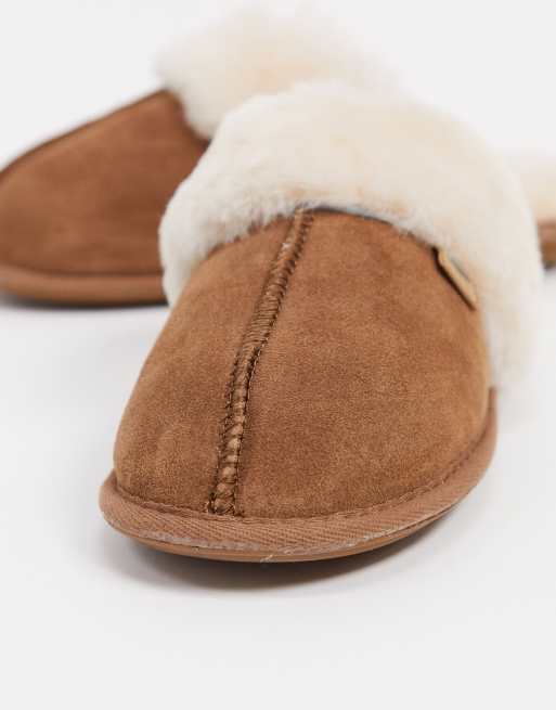 Ladies mule sheepskin slippers hot sale