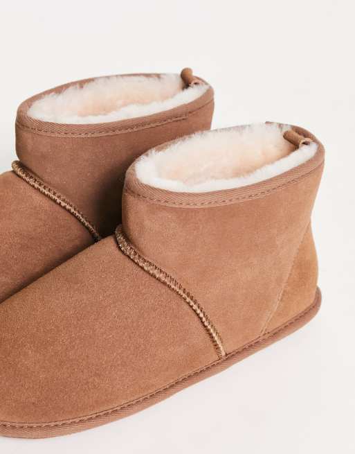 Sheepskin by Totes Slipper Boots in Chesnut