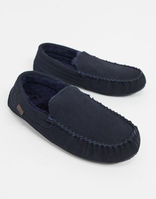 navy slippers