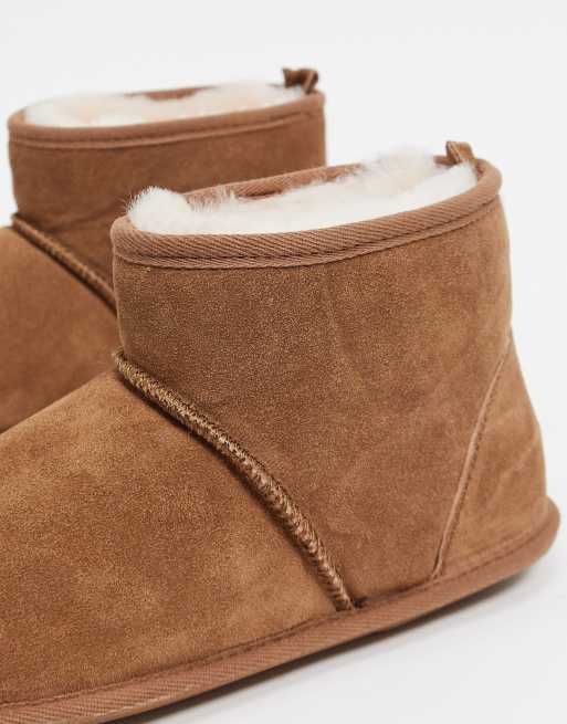 Sheepskin by Totes Boot Slippers in chestnut-brown - ASOS Outlet