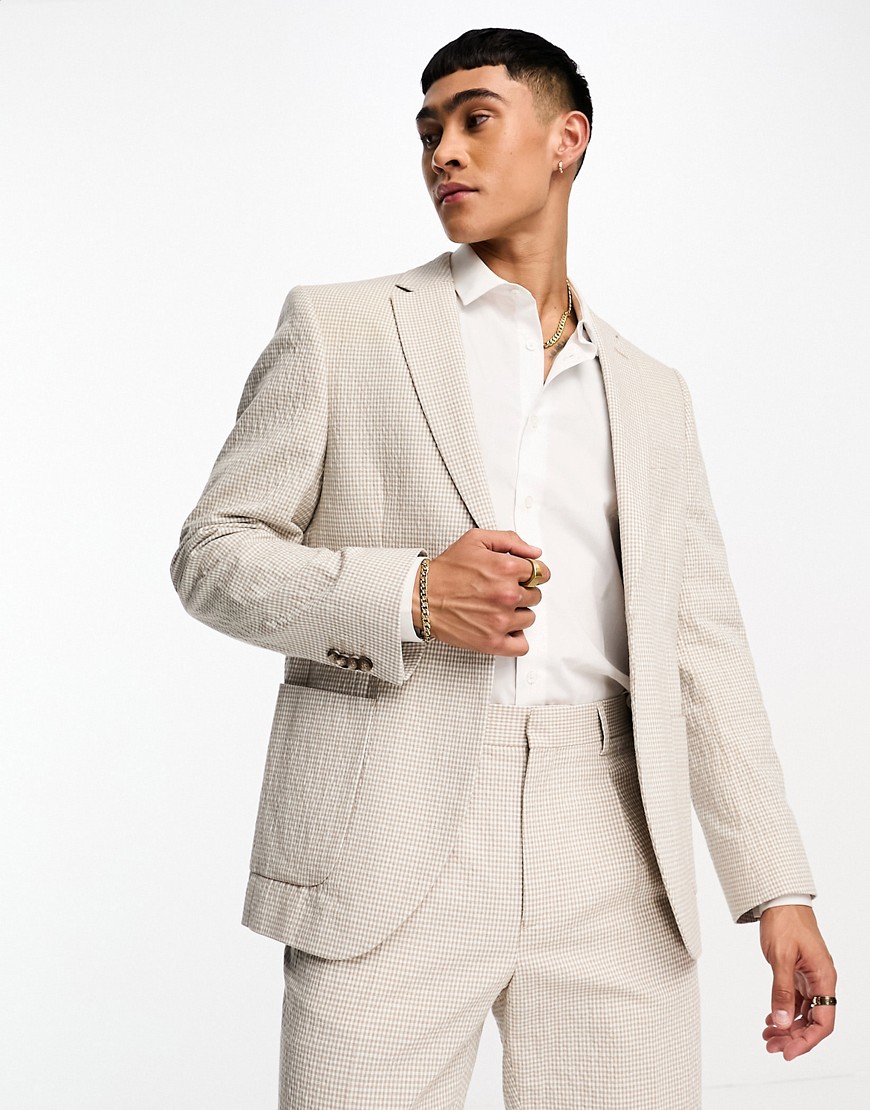 Shelby and Sons atherton suit jacket in cream-Neutral