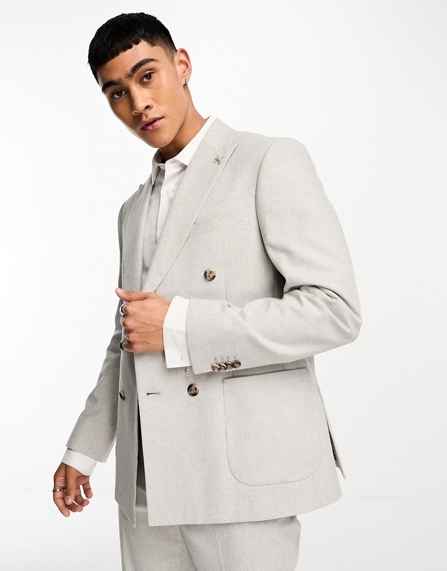 Shelby and Sons kenmal suit jacket in stone-Grey