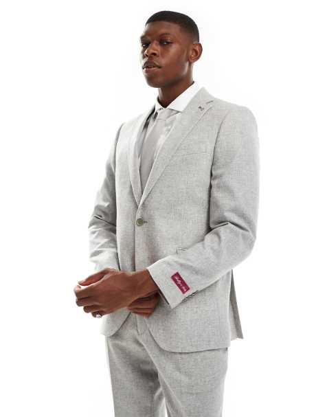 Shelby and Sons - Lysegrå og skræddersyet slim-blazer - Del af sæt - view 1