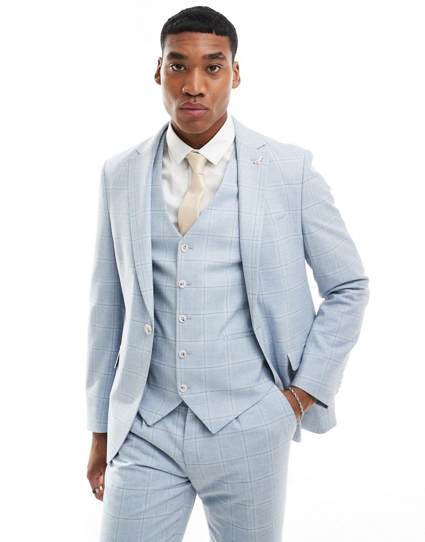 Shelby and Sons richmond suit jacket in light blue