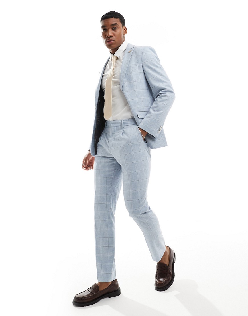 Shelby and Sons richmond suit trouser in light blue