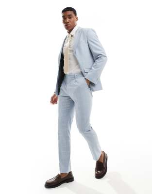 Shelby and Sons slim richmond suit pant in light blue