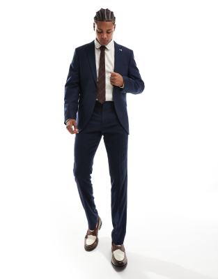 Shelby and Sons slim tailored pant in navy pinstripe - part of a set