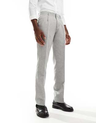 Shelby and Sons tailored slim pants in light gray - part of a set