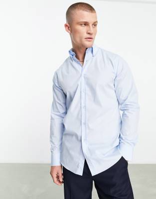 Shelby & Sons Chilwell smart shirt in light blue