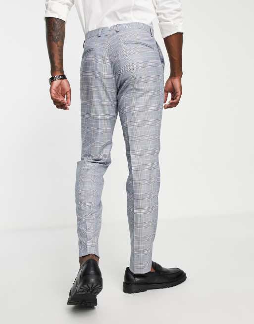 Shelby & Sons - Earlswood - Pantalon ajusté à carreaux et boutonnage simple - Gris, 2 de 4