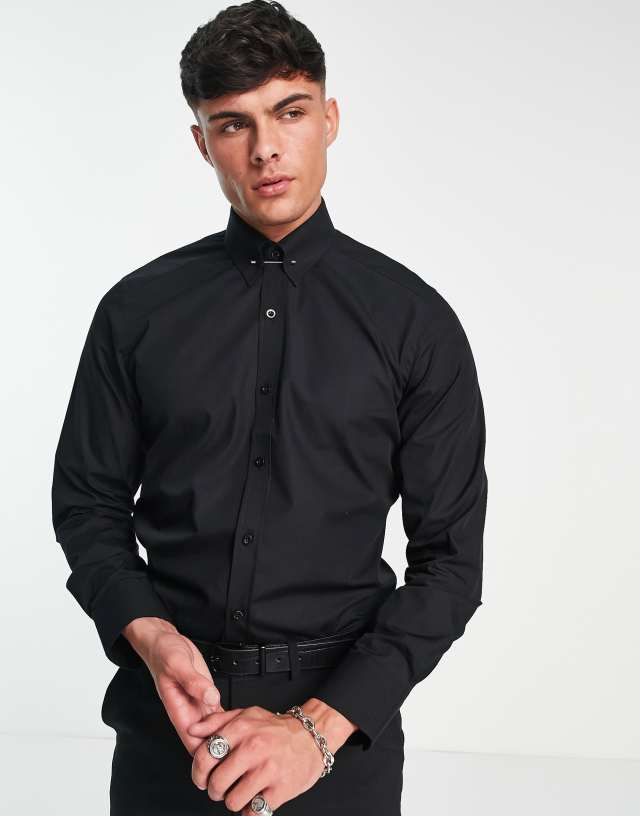 Shelby & Sons Roslin bar shirt in black