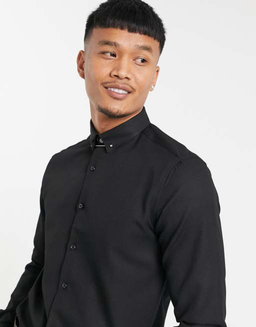 Black and store silver dress shirt