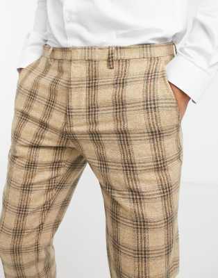 tan plaid pants