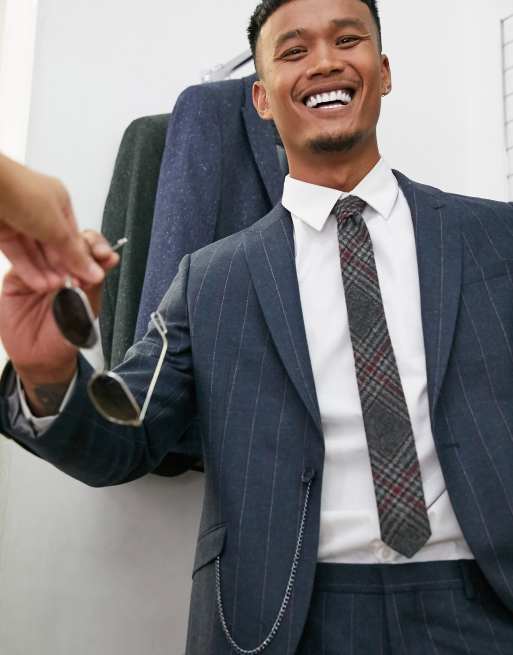 Blue & White Pinstripe Suit, Gentleman Style