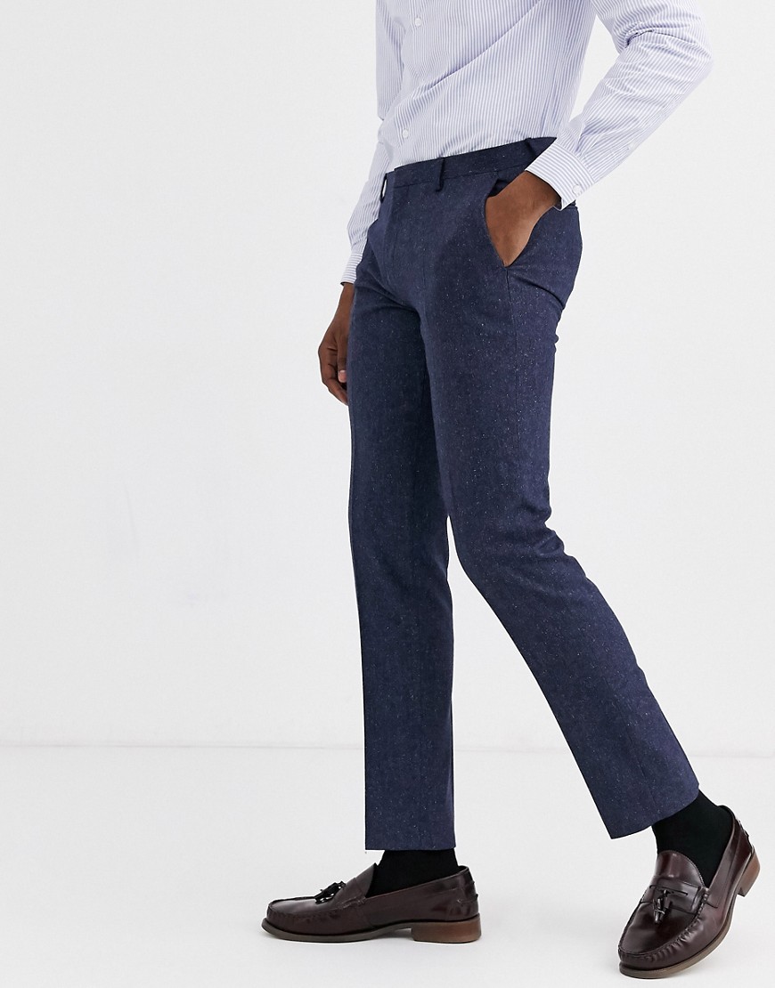 Shelby & Sons slim suit pants in navy