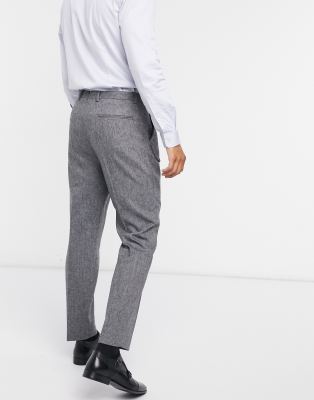 light grey cropped trousers