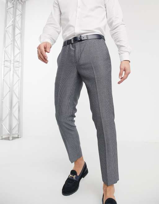 Shelby & Sons tapered cropped trousers in texture