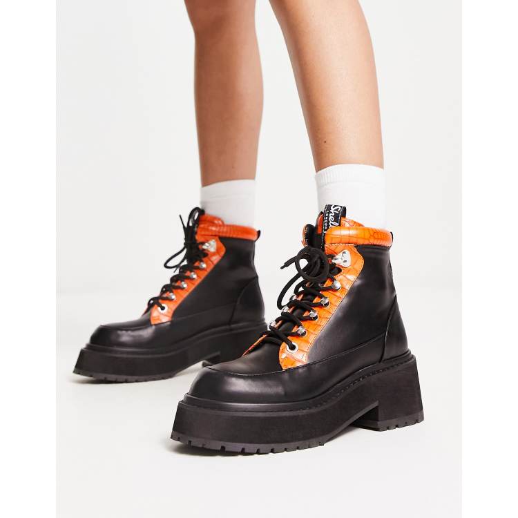 Shellys london tyra outlet combat boot