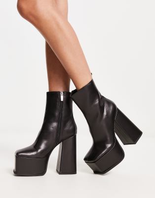 Black Triple-Buckle Lace-Up Ankle Boots - CHARLES & KEITH US