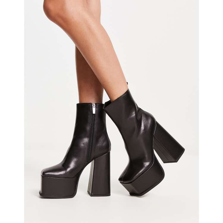 Shellys London Exclusive Scorpio platform boot in black ASOS