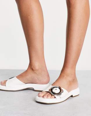 white croc sandals