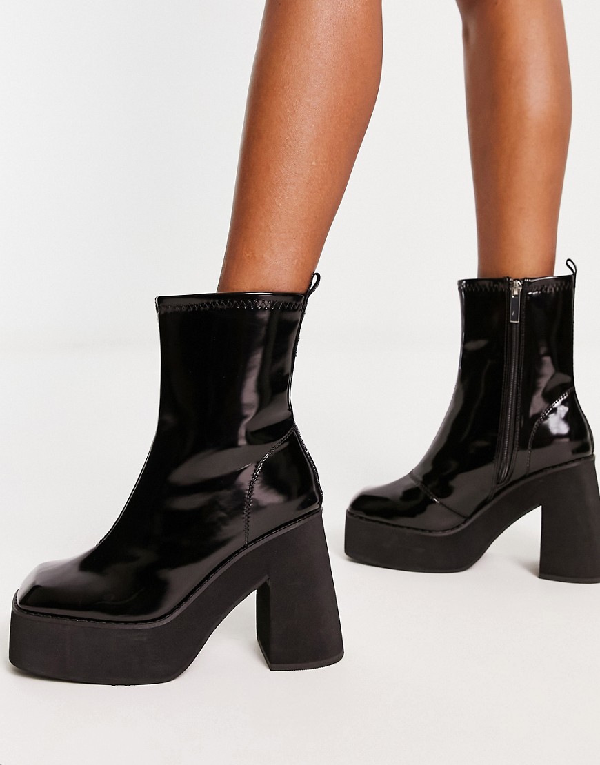 Shellys London Jupe heeled boot in black