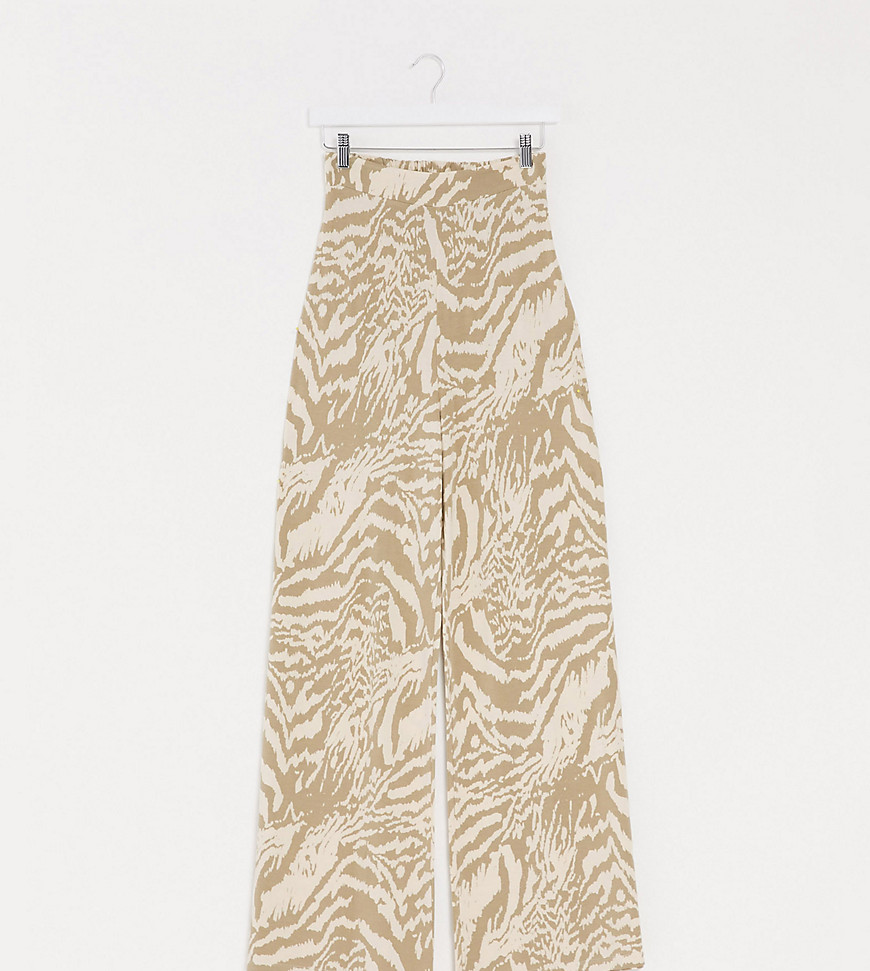 фото Широкие брюки с абстрактным принтом asos design tall-мульти asos tall