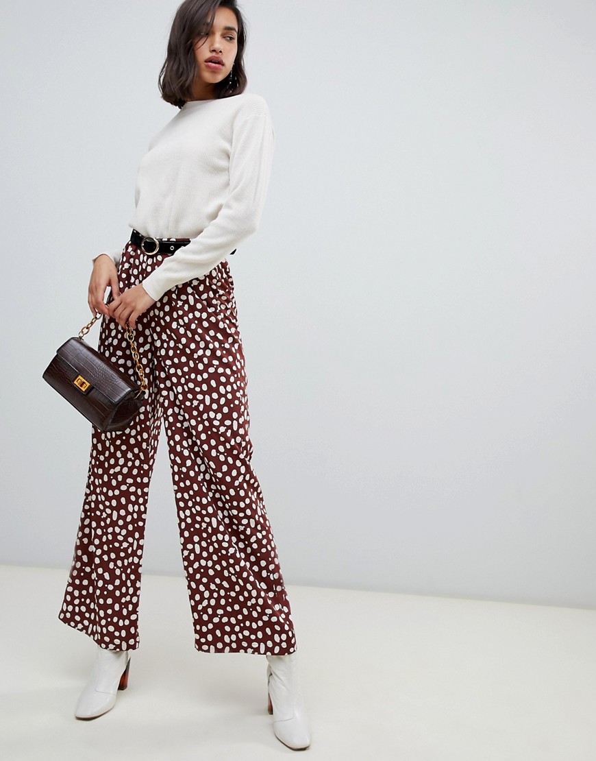 фото Широкие брюки с принтом vero moda-мульти