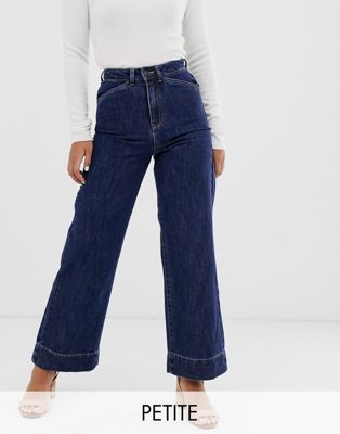 фото Широкие джинсы с завышенной талией vero moda petite-синий