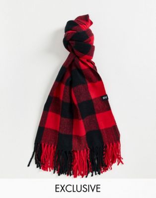 фото Широкий шарф в клетку "буффало" в стиле унисекс reclaimed vintage inspired-красный