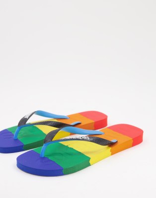 фото Шлепанцы с радужной расцветкой и логотипом havaianas-многоцветный