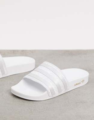 фото Шлепанцы adidas originals adilette-белый