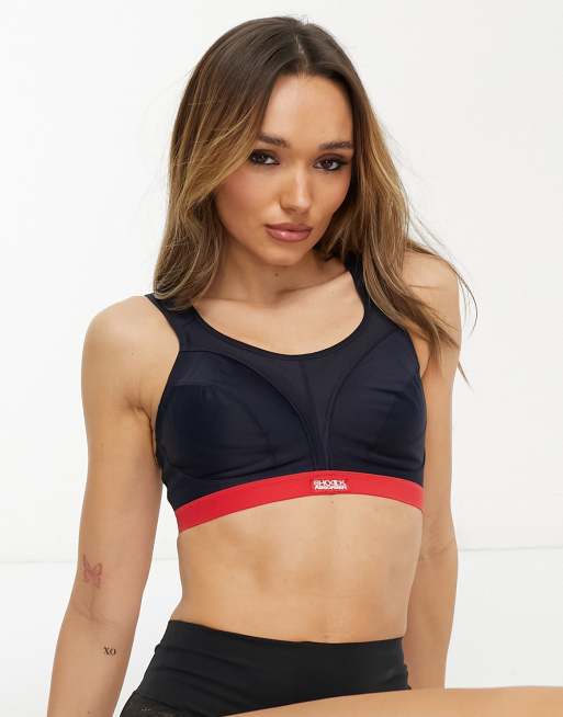 Power Mesh Sports Bra, Red