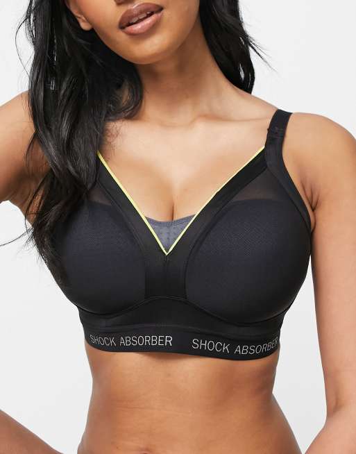 Shock Absorber – Formad sportbehå med högt stöd och neonfärgade detaljer