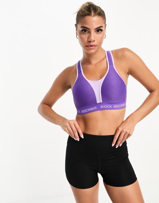 Shock Absorber Ultimate Run extreme high support sports padded bra in purple, 2 of 4