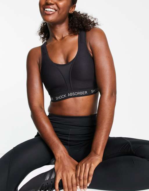 Shock Absorber - Ultimate Run - Sort sports-BH med foring og høj støtte 