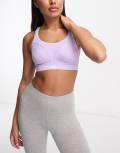 Shock Absorber Ultimate run sports bra in lilac with blue detail-Purple