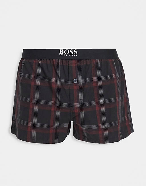 Shorts confort rojos a cuadros Bodywear de BOSS