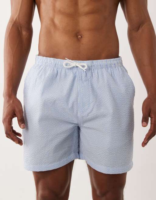 Shorts de baño a rayas azules y blancas de sirsaca de Brave Soul, 3 de 5
