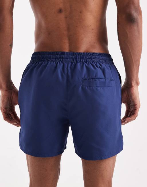 Shorts de baño azul marino con ribete en contraste de Aray, 4 de 5